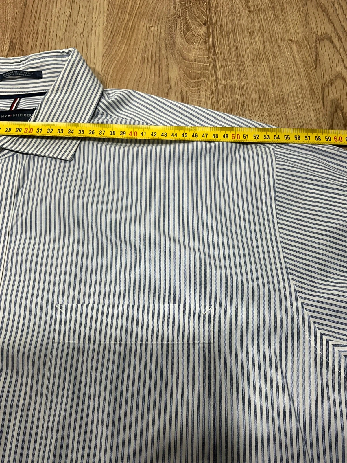 Chemise Tommy Hilfiger Regular Fit XL Chic Rayée Bleu Blanc – photo 10
